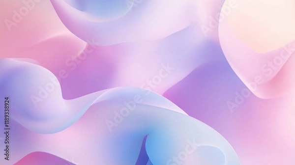 Obraz Soft pastel abstract design with flowing shapes and gradients.