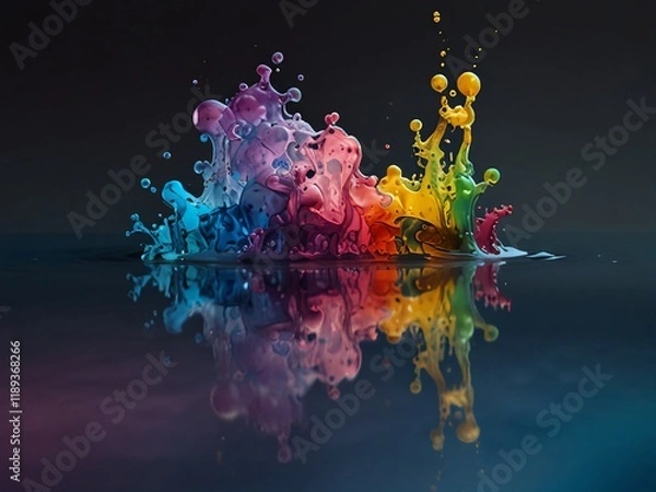 Fototapeta Splach sculpture or splash of substance. Creator Artist Nadia Russ. 