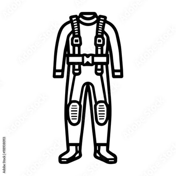 Fototapeta Simple Vector Icon of a Drysuits – Logo Design Illustration