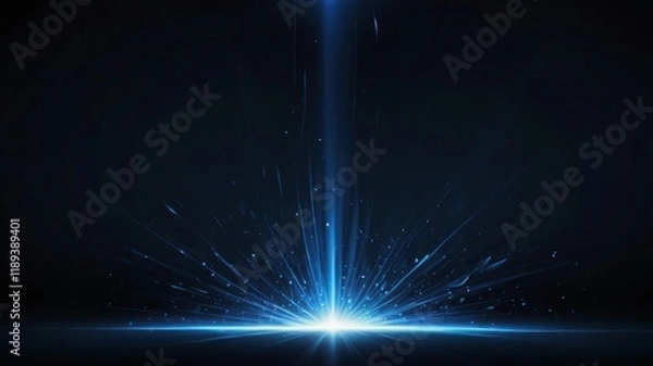 Fototapeta Lightning blue light effect abstract background