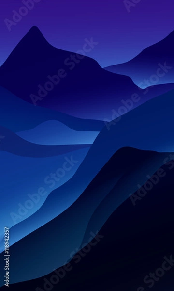 Fototapeta Mountain Landscape. Vector Background.