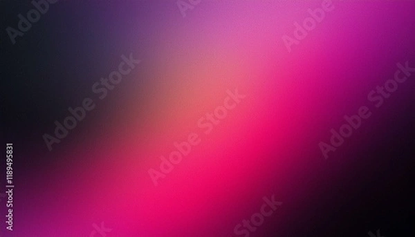 Fototapeta black pink gradient background grainy noise texture backdrop abstract poster banner header design color gradient ombre colourful multicolor mix iridescent vibrant hard grain blur grungy
