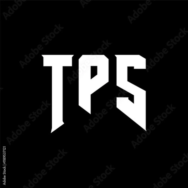 Obraz TPS letter logo design for technology company. TPS logo design black and white color combination. TPS logo, TPS vector, TPS design, TPS icon, TPS alphabet. TPS typography logo design.
