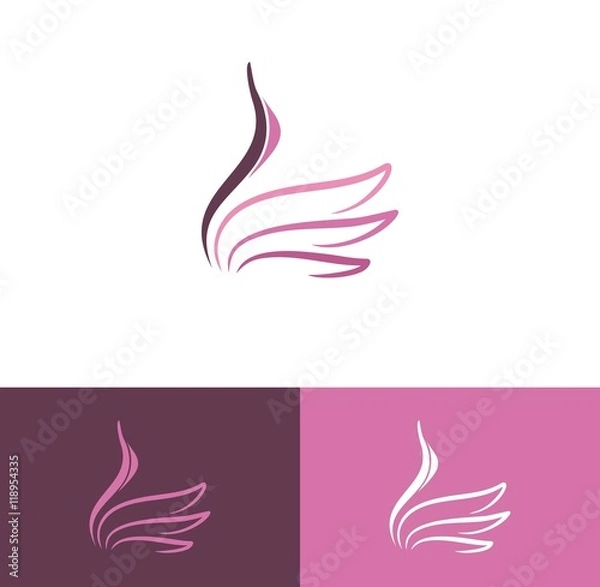 Obraz Swan Elegant Simple Spa Logo