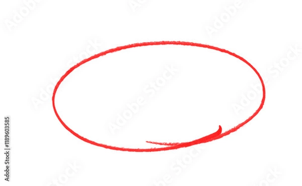 Fototapeta Highlight hand drawing different circles isolated on the background, Handwritten red circle. For marking text, numbers, marker pen, pencil, logo, hand-drawn doodle grunge circle highlights