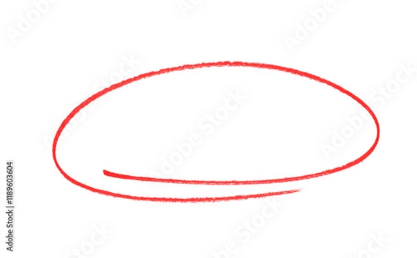Fototapeta Highlight hand drawing different circles isolated on the background, Handwritten red circle. For marking text, numbers, marker pen, pencil, logo, hand-drawn doodle grunge circle highlights