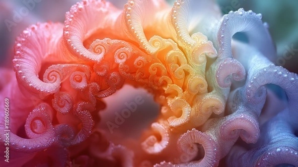 Obraz A spiral of rainbow colors with an intricate design, creating the perfect background for a captivating wallpaper