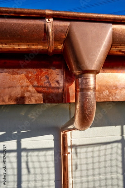 Obraz kupfer blech flachdach