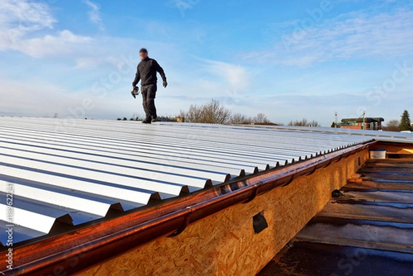 Obraz kupfer blech flachdach