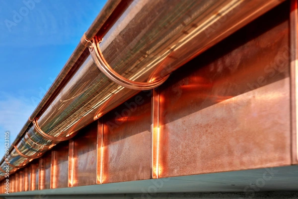 Obraz kupfer blech flachdach