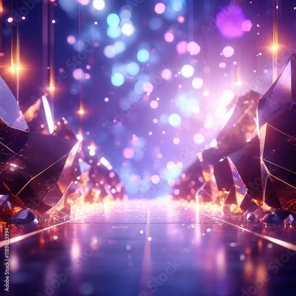 Fototapeta abstract background with bokeh lights