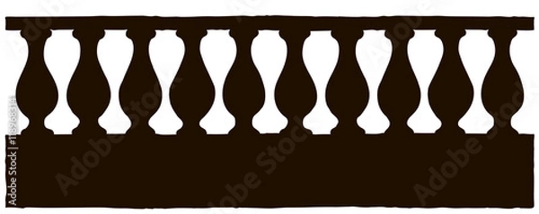 Fototapeta Balustrade. Vector drawing