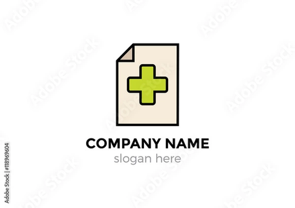 Obraz medical document vector logo