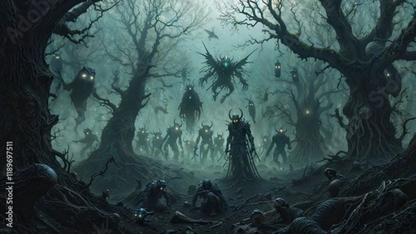 Fototapeta Dark Forest Gathering