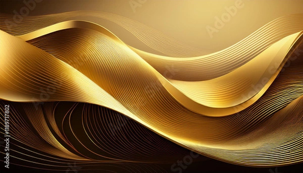 Fototapeta abstract soft golden lines background