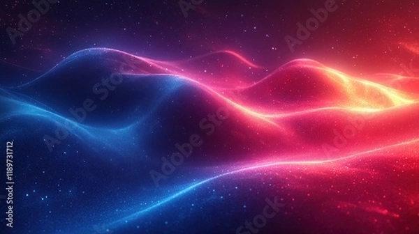Fototapeta Futuristic Abstract Art with Glowing Neon Lines and Dramatic Backlighting Dynamic Composition