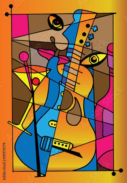 Obraz Cubism fotobeer style.