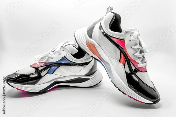Fototapeta Sharp Image of Fashion Running Sneakers on White Background