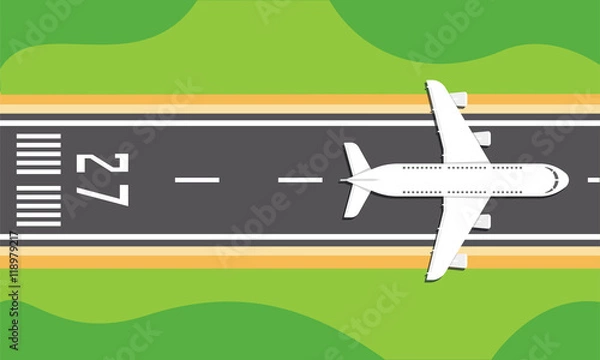 Obraz Airplane on a runway