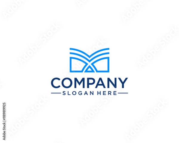 Obraz M letter book logo