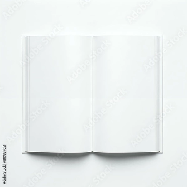 Obraz Open Blank Book, Ready for Content Mockup