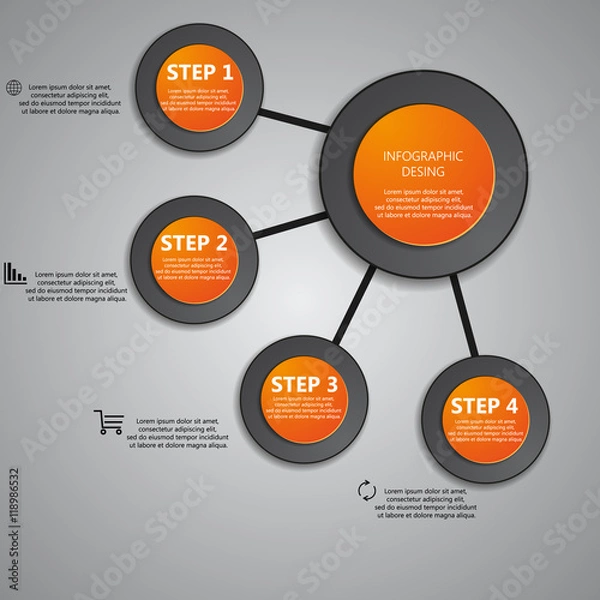 Fototapeta Infographic business template vector illustration