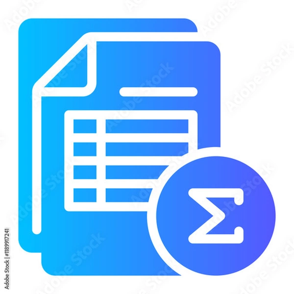 Fototapeta sum gradient icon