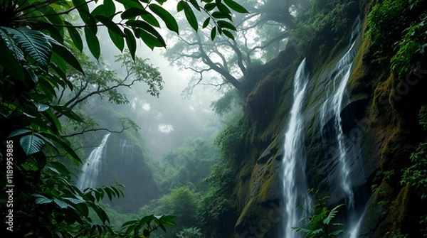 Obraz rain in the jungle