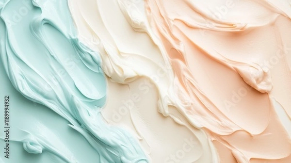 Fototapeta Soft Abstract Texture of Creamy Pastel Colors on Smooth Surface