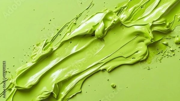 Fototapeta Bright lime green color background with soft gradient edge