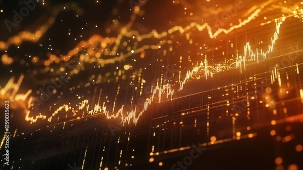 Obraz Abstract Financial Chart