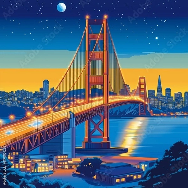 Obraz golden gate bridge, generated ai
