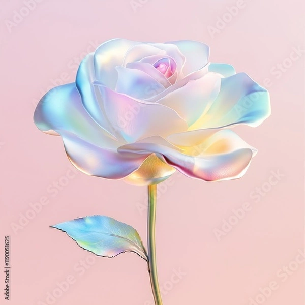 Obraz pink rose flower, generated ai