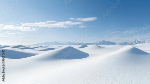 Obraz A snow-covered plain with no visible structures or people.