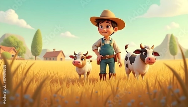 Obraz  A Serene Day on the Farm