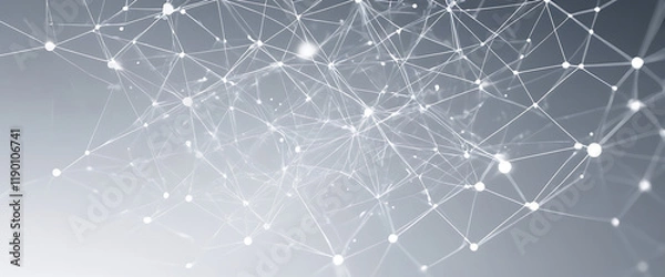Fototapeta White Technology Network Background tech digital it connection internet white texter, ai