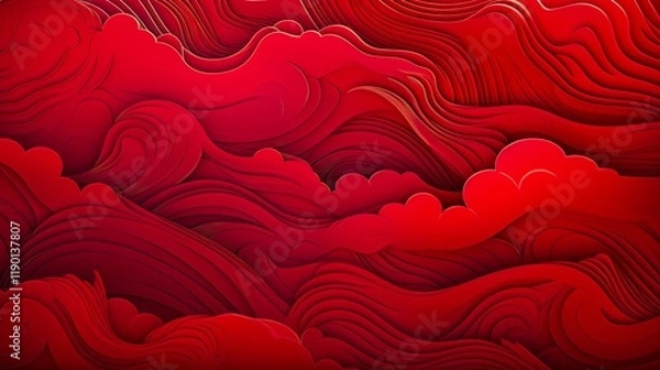Fototapeta Chinese traditional Background design with abstract pattern in red Background Chinese red textured pattern