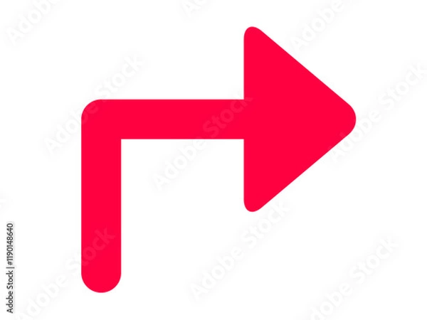 Obraz 角　右向き　矢印