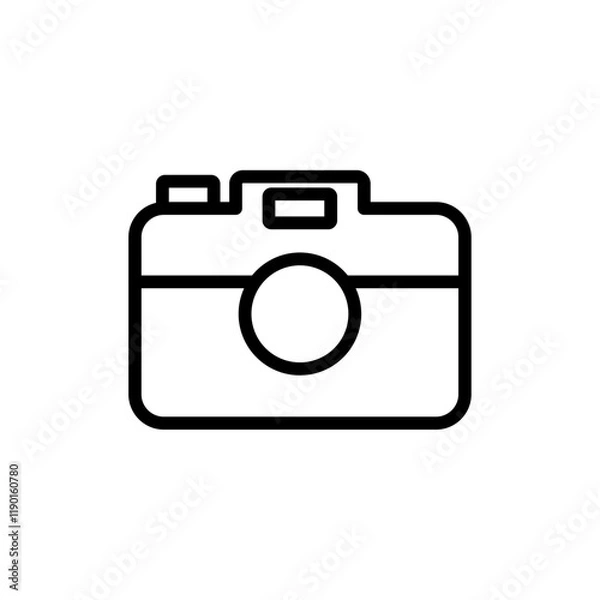 Fototapeta Camera icon Outline thin set