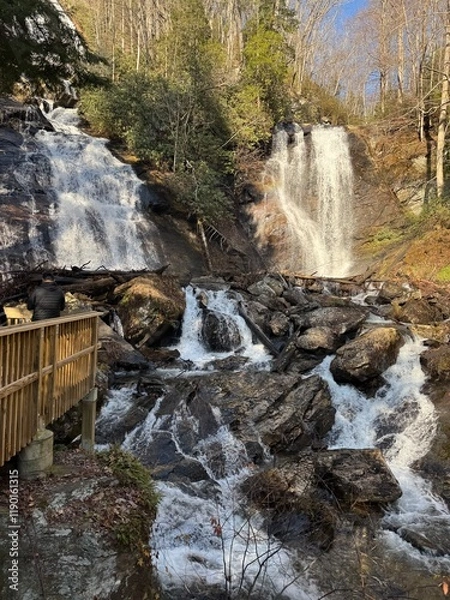 Fototapeta waterfall in the forest