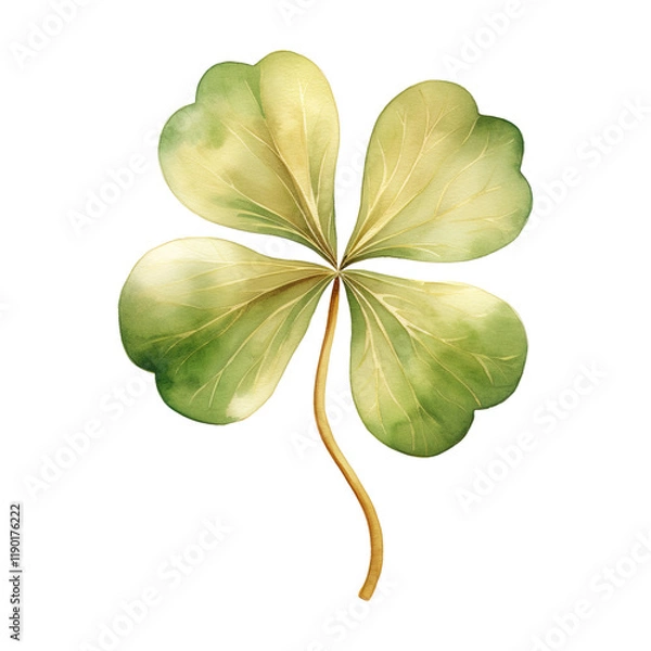 Fototapeta Clover Leaf Clipart Vector Illustration