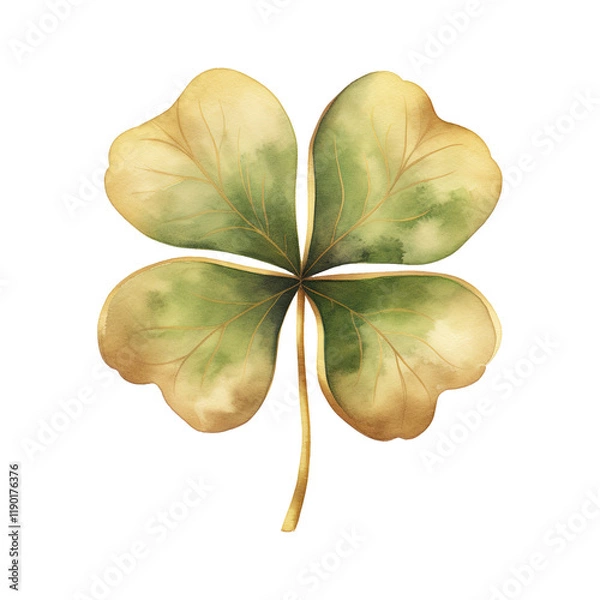 Fototapeta Clover Leaf Clipart Vector Illustration