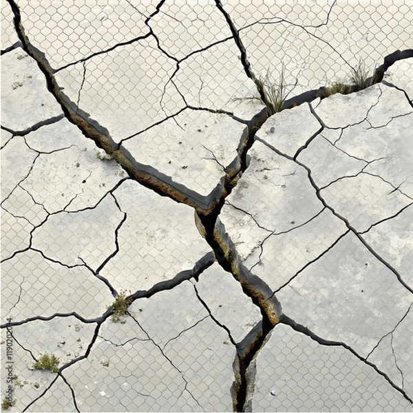 Obraz large cracks on transparent background cracks