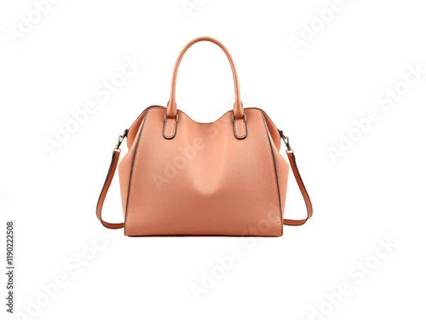 Obraz Peach hand  bag isolated on transparent background 