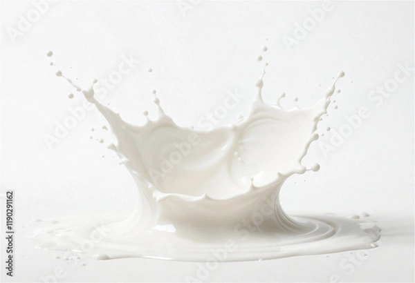 Obraz 우유 왕관 모양 스플래시 물결