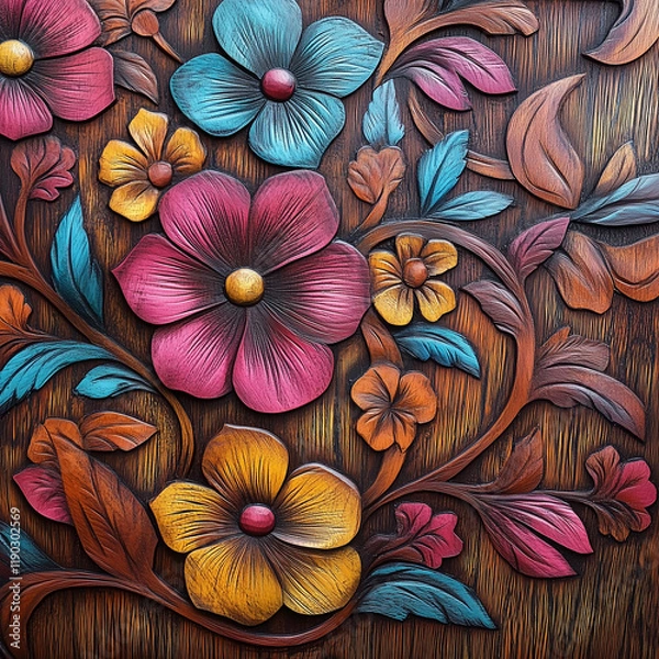 Fototapeta The texture of wood in various forms