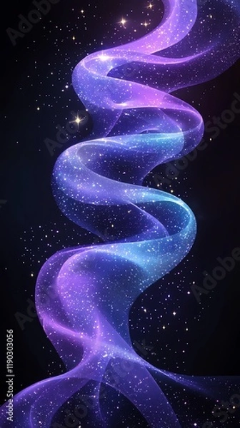 Fototapeta Cosmic Stardust Swirl: A Dreamlike, Glowing Abstract