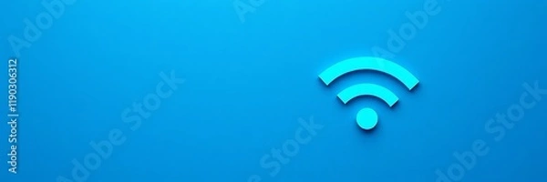 Fototapeta Wi-Fi Symbol ,Background, tech-inspired design, connectivity, wifi symbol copy space background, space copy tech background, technology background