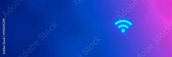 Fototapeta Wi-Fi Symbol ,Background, tech-inspired design, connectivity, wifi symbol copy space background, space copy tech background, technology background