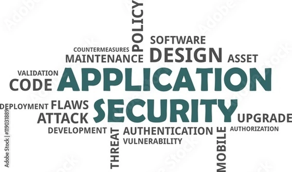 Obraz word cloud - application security